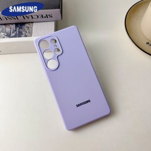 Original Liquid Silicone Solid Color Armor Phone Case Samsung S25 FE S24 S26 Ultra S23 Plus S22 Shockproof Bumper Cover With Box