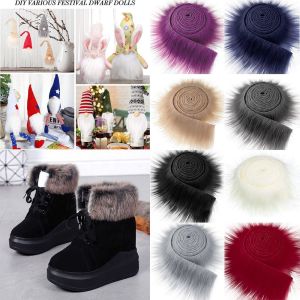 HQIANGDA 1.5M DIY Crafts Handmade Soft Trimming Fluffy Winter Costume Trim Fabric Roll Faux Fur Ribbon Tapes Long Plush Fur Fabric Plush Fur Stripe