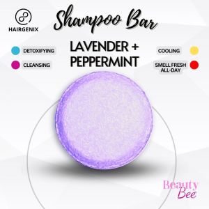 Hairgenix Natural LAVENDER & PEPPERMINT Shampoo Bar Solid Bar Natural Organic All Variants Thickening Dandruff Lavender Peppermint Bendurya Giga Aloe Vera Tea Tree Argan Clove Ginger Lemon Color Preserve Henna Conditioner Bar Woops Ecobar Organic Eco