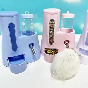 Cross-Border Hot-Selling Hamster Automatic Feeder and Waterer Golden Hamster Water Bottle Large Feeding Bowl 2-in-1 Comprehensive Life Supplies