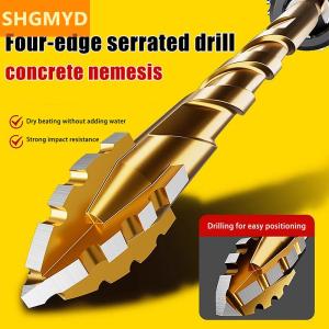 [COD] SHGMYD Upgraded Four-edged Sawtooth Drill Bit For Tile Drilling And Concrete Special Electric Drill Ultra-high Hardness Drill Bit
