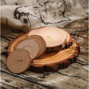 10 Miếng gỗ thông decor mộc mạc- Phụ kiện làm đồ handmade QT67
