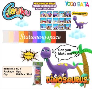 Mainan Anak Clayku Sea Animal Clay Polymer Warna Warni 12Pcs