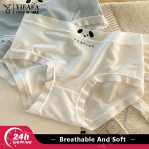 YIFAFA กางเกงผ้าฝ้ายกางเกงชั้นในไร้รอยต่อผู้หญิงสำหรับกางเกงในลายน่ารักหวานแหวว3ชิ้นความยืดหยุ่นสูงมาการองนุ่มเป็นมิตรกับผิวกางเกงในและสะดวกสบาย