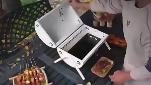 Portable Charcoal Grill Tabletop Charcoal Grill BBQ Grill for Outdoor Cooking Camping Picnics Backyard Balcony Camping