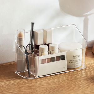 Clear Cosmetic Organizer Movable Grid Storage Box Lipstick Holder Dressing Table
