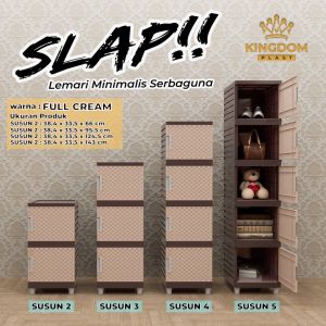 COD LEMARI PAKAIAN KINGDOM SLAP!! FULL CREAM LEMARI MINIMALIS SUSUN LEMARI SWING PLASTIK LEMARI BAJU LEMARI ROTAN SLAP PROMO