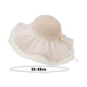 ฤดูร้อนแฟชั่นหมวกฟางหมวกติดโบว์ขนาดใหญ่สำหรับผู้หญิงหมวกบังแดดการป้องกันแสงแดดชายหาดอเนกประสงค์เดินทาง