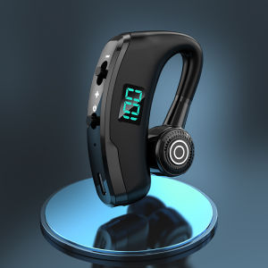 DISOUR Original V9S V9 Business Bluetooth Headphone LED Display 270°Rotation Left Right Ear UniversalWith Mic Voice Control YES/NO Sport Waterproof Wireless Earphone ENC HiFi Stereo Music Earbuds For All Smartphone