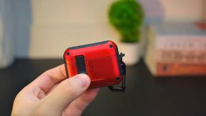 AirPods 4 Pro2 Pro3 TPU+PC Lock Clip with Stand & Carabiner Case – Compatible