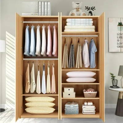 4 Door Multifunctional Wooden Wardrobe/ Wardrobe Cabinet/Small Wardrobe