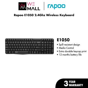 Rapoo E1050 2.4Ghz Wireless Keyboard with Spill Resistant - 3 Years Warranty