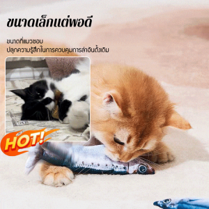 ของเล่นแมวจำลองปลาดิ้นไฟฟ้า จะกระโดดและแกว่งปลา ปลาไฟฟ้าตุ๊กตา ของเล่นแมว