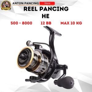 Reel Pancing Metal HE Series Max Drag 10Kg 12BB 500 1000 2000 3000 4000 5000 6000 7000 Murah dan Kuat