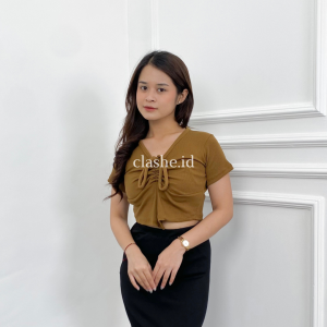 XOXO Atasan Rib Casual Kekinian OOTD by Clashe