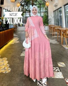 GAMIS BATIK CAP ABSTRAK GAMIS TWILL RAYON CANDI MEKAR PEKALONGAN