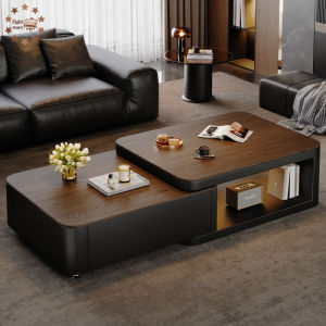 2026 new black walnut solid wood countertop escopic coffee table for living room small household modern and simple coffee table table