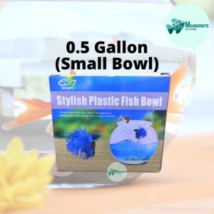 Plastic Fish Bowl Small Medium Large For Betta Guppy Molly Cichlid Office Decoration Ornament