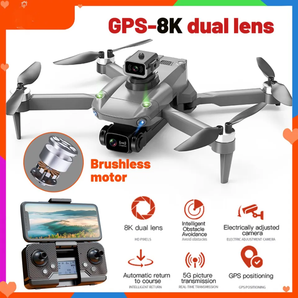 XXX 2023 New KF998 Drone with GPS 8K Dual Camera Brushless Motor 360°  Avoidance One Key Take off Return | Lazada PH