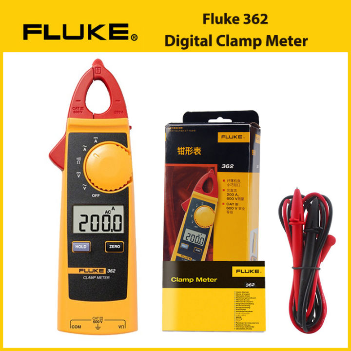 Fluke 362 Digital Clamp Meter 200A True-rms AC/DC Clamp Meter ...