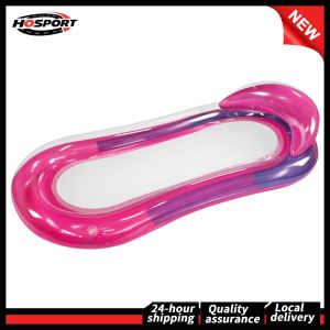 【Free Shipping】 PVC Lounger Floating Foldable Inflatable Hammock Bed Portable Proof Nozzle Waterproof Wear Swimming Pool Accessories