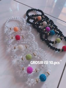ISI 10PCS GROSIR GELANG CRYSTAL BERRY/GELANG TANGAN KRISTAL MODEL KOREA / GELANG TANGAN KOREA