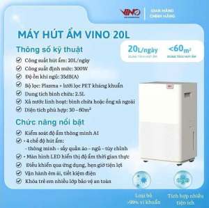 Hút ẩm thông minh Xiaomi Vino 20L có kết nối app Mihome