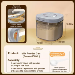 Ready Stock Bekas Susu Milk Powder Container Bisphenol A Free + Seal + Magnetic Spoon Food Storage Dispenser Baby Box Bottle Feeding 奶粉罐
