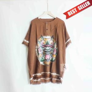 PROMO GROSIR - Baju bali adem model polos mocca - pria dan wanita - kaos bali premium