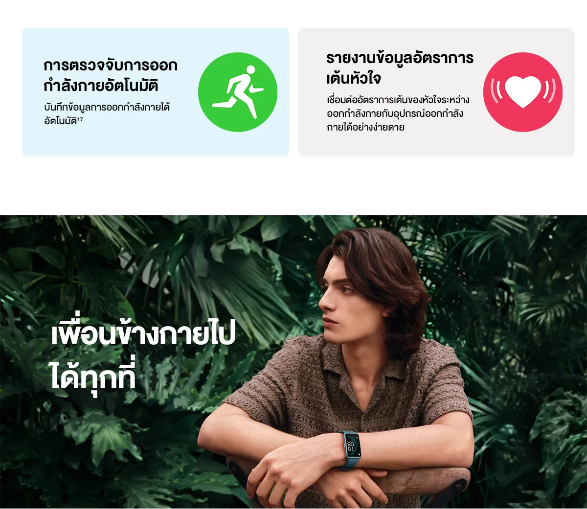 HUAWEI WATCH FIT Special Edition  ระบบติดตาม Built-in GPS