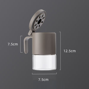Justliving 1 cái lọ gia vị muối Chai đựng gia vị thủy tinh chống ẩm khay đựng gia vị cho bột tiêu đường muối với thìa lọ đựng gia vị lọ gia vị thủy tinh Chai đựng gia vị gia vị nhà bếp