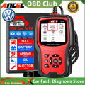 ANCEL VD700 เครื่องสแกน OBD2สำหรับ VGA All Car Full System Diagnostic Tool Support 8 + Reset Funtions Injector Coding For VAG VW Audi Skoda Seat And More Car Brands Automotive OBD 2 Fast Scan Diagnosis Tool. 