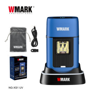 WMARK NG-XS1 Vector Shaver with UV-etched stainless steel blade head and titanium-plated mens electric razor