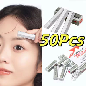 50Pcs Eyebrow Trimmer Hair Remover Stainless Steel Women Razor For Eyebrows Face Shaver Hair Removal Knife Makeup Tools