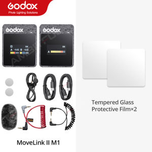 Godox MoveLink M2 M1 M3 Mark II 2.4GHz Wireless Lavalier Omnidirectional Microphone Transmitter Receiver for Phone DSLR Camera Smartphone