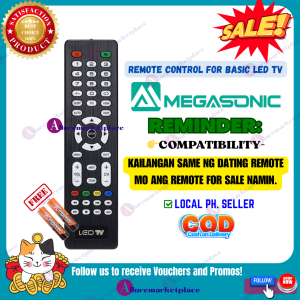 ORIGINAL MEGASONIC Smart TV Remote Control [**Mag Basa B4 Umorder**] MEGASONIC BASIC LED TV REMOTE MEGASONIC alluremarketplace2ND
