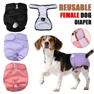 INTOONE Reusable Female Dog Diapers Adjustable Pet Menstrual Physiological Pant Washable Puppy Nappies For Small Big Dogs
