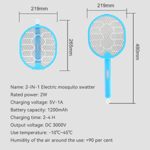 BSBOSS Electric mosquito swatter USB Rechargeable Foldable Electric Mosquito Racket Mosquito Swatter Handheld