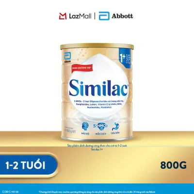 Sữa bột Similac 5G 1+ 800g cho trẻ từ 1-2 tuổi