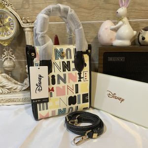 Disney Mickey Mouse Chic Geometric Pattern Shoulder Bag - Fashionable Women Crossbody Bag