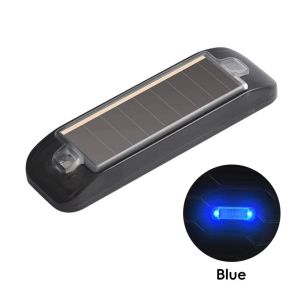 PLNBFG Solar Power Warning Light Waterproof Flashing Dummy Alarm Mini LED Wireless Caution Lamp Car Security