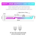 ARGB Graphics Card GPU Holder GPU Brace Support Adjustable Height Horizontal GPU Bracket AURA SYNC GPU Video Card Holder. 