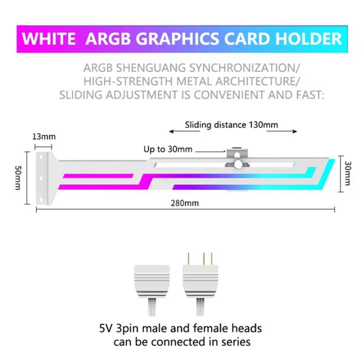 ARGB%20Graphics%20Card%20GPU%20Holder%20GPU%20Brace%20Support%20Adjustable%20Height%20Horizontal%20GPU%20Bracket%20AURA%20SYNC%20GPU%20Video%20Card%20Holder%20-%20Image%204