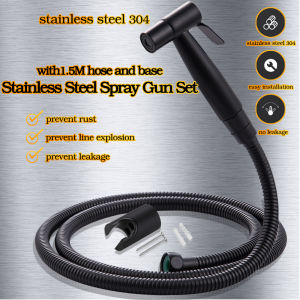 Handheld bidet sprayer for toilet portable pet shower toilet water spray bidet attachment bathroom stainless steel flushing spray gun for personal hygiene