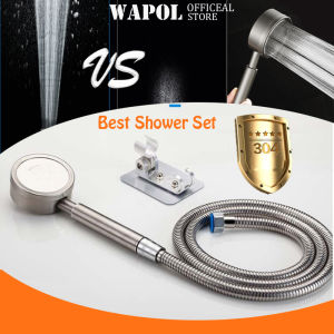 Wapol Shower Head Stainless Steel 304 Pressured Shower Head Set Handled Shower Head Bathroom Accessories For Bath