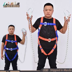 European Safety Belt na Double Hook 2m May Shock Absorber Matibay at Anti-Fall