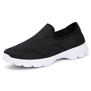 [Free Shipping] WomenS Spring Collection: Large-Size Casual Shoes Breathable Knit Sneakers Soft-Soled Lightweight And Comfortable For Mothers With A Shallow Toe And Flat Sole