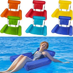 EMERRY Adjustable Pool Floats Chair Inflatable Anti-leak Water Mattress Stable Portable Pool Sunbathing Chair Swimming Pool