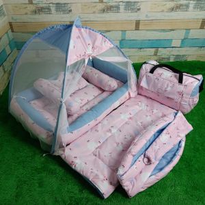 Kasur Kelambu Bayi FREE BEDCOVER + Tas & Gendongan Set Kasur Bayi Kelambu Kado Baby