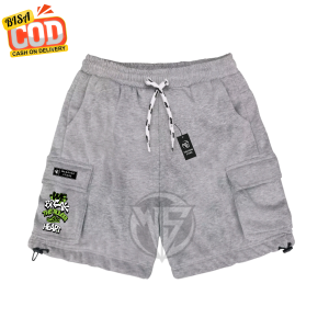 Celana Pendek Cargo Pria Wanita Bahan Katun Fleece Tebal dan Lembut Warna Cream Best Seller [COD] Celana Cargo Pendek Cowok Cewek Brand Local WEARING Size M L XL XXL